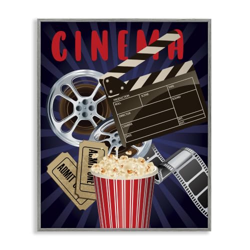 Cinema Reel Popcorn Entertainment, 24 x 30 Inch Framed Giclée Print