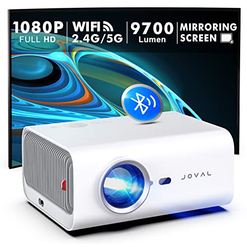 Projector with 5G WiFi and Bluetooth, Joval Portable Video Projector 9700L Native 1080P FHD 4K Support Outdoor &Home Projector for iOS, Android, PC, TV Stick, PS5, Come with Carrying Bag Projector with 5G WiFi and Bluetooth, Joval Portable Video Projector 9700L Native 1080P FHD 4K Support Outdoor &Home Projector for iOS, Android, PC, TV Stick, PS5, Come with Carrying Bag