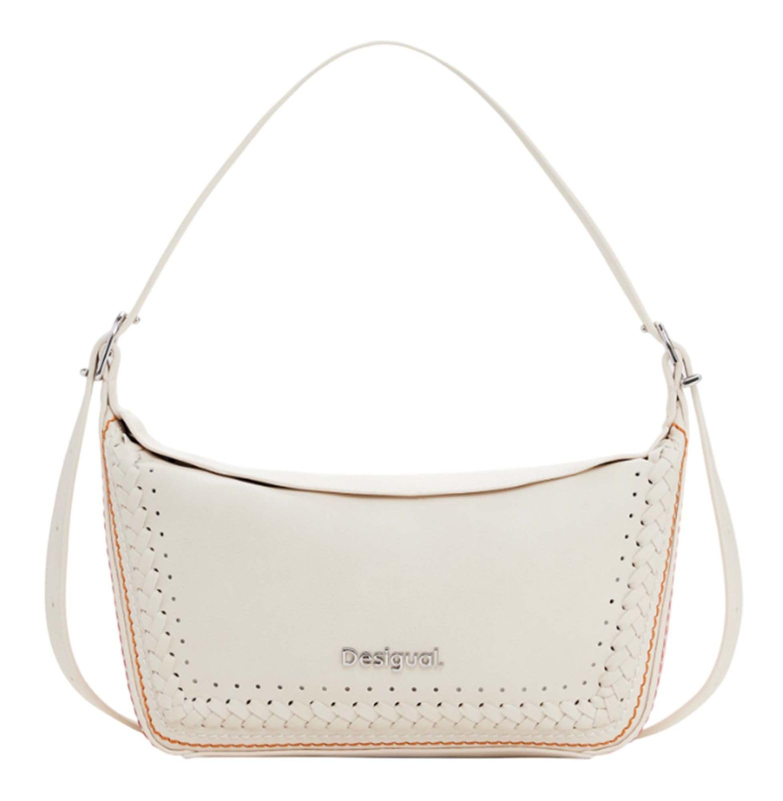 Desigual bolso de hombro bolso bandolera Munich Trama Shoulder Bag Raw crema