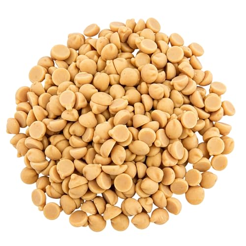 LilysChips Peanut Butter Flavor Baking Chips, 2 lb – No Added Sugar, Gluten Free, No Artificial Colors or Preservatives, Perfect for Baking & Sharing