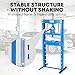 20 Ton Hydraulic h-Frame Shop Press, Heavy Duty Press with Adjustable Table & Stamping Plates for Auto Repair, Garage, Metalworking, Industrial Use - Blue