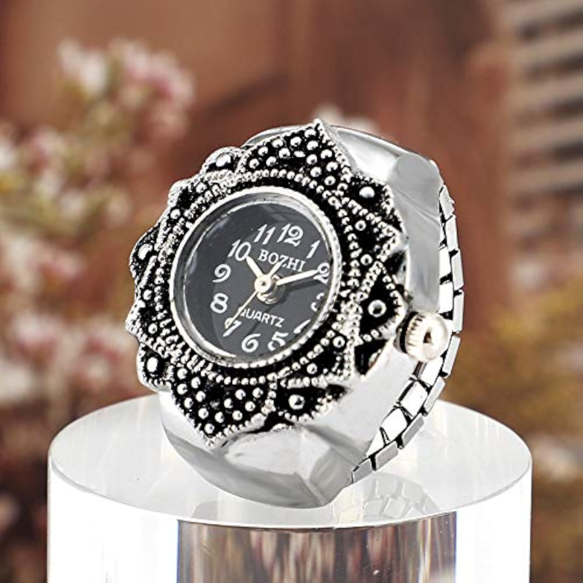 Analog Watch Ring Stretchable Ring Watch for Boys and Girls