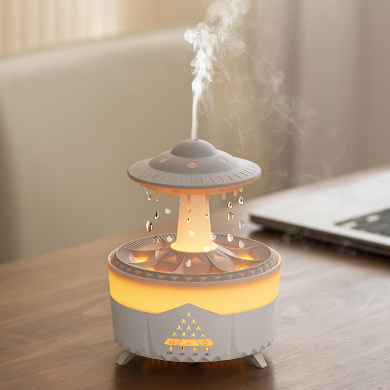 2-in-1 Oil Diffuser and Humidifier, 350ml Essential Oil Diffuser Humidifier with Remote Co...