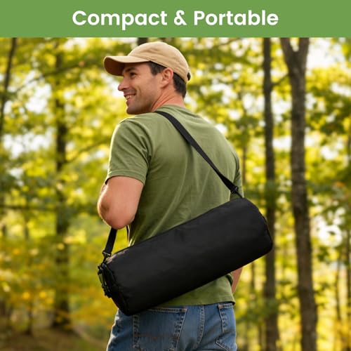 Silla de Camping Raynesys HiChair con Rotación 360°, Compacta y Plegable, Soporte Máximo 330 Libras, Color Negro miniatura 2