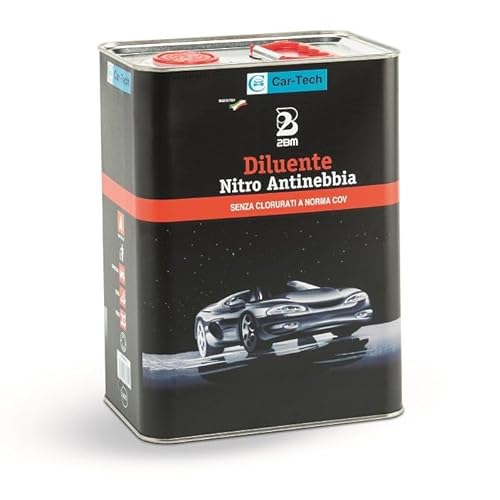 Car-Tech 2BM Anti-Fog Nitro Thinner Without Chlorinated VOC | For Nitro and Synthetic Paints | Bodywork, Carpentry, Nitro Finishes and Equipment Cleaning | 5 Litre Canister