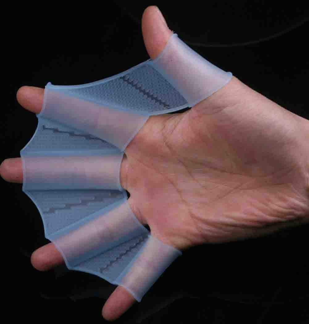 1 Paire Gants Palmés Silicone Grenouille Pour Enfants - Entraînement Natation