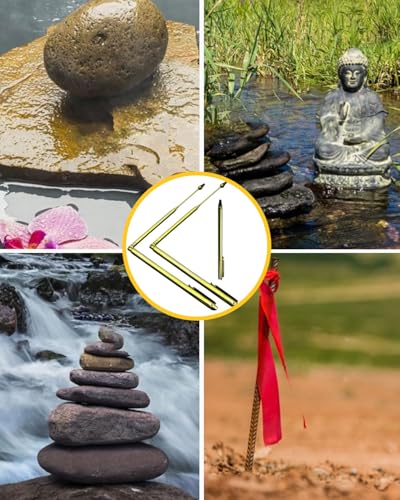 KEMUZ 2 Stück Wünschelruten aus Kupfer, Tauchstäbe für die Schatzsuche, Aufspüren Sprituelle Energie, Wassertauchen, Auffinden verlorener Gegenstände oder Ja/Nein-Fragen!