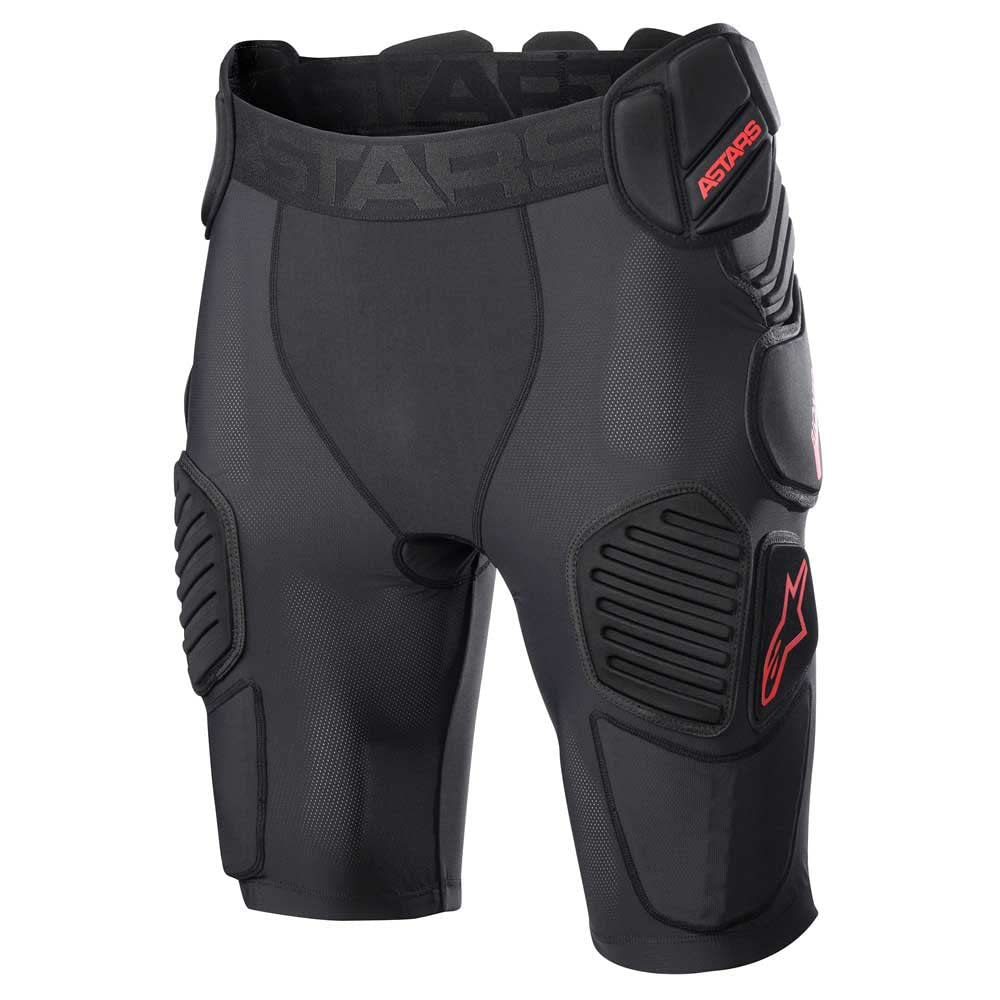 Alpinestars 6507523-13-M: Bionic Pro Protection Shorts Black/Red Md