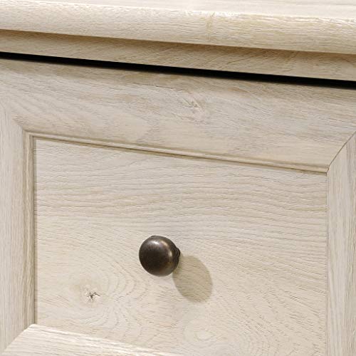 Sauder Edge Water Executive Desk, L: 65.12" X W: 29.53" X H: 29.37", Chalked Chestnut Finish #TOP3