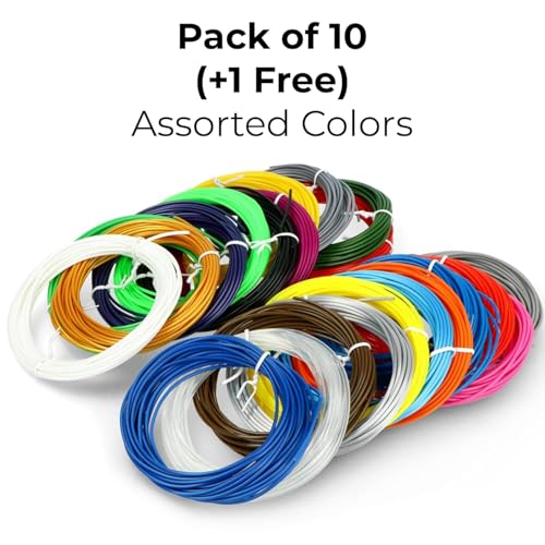 Image of NFIL3D 11pcs Multicolor pla - Lite Filament of 3D Pen 5Meter Each | 3D Pen Filament | 3D Pen Refill | 3D Pen for Kids | Compatible with All 3D Pens | 1.75mm | (Set of 10Pcs) + 1Free (Pack of 11)