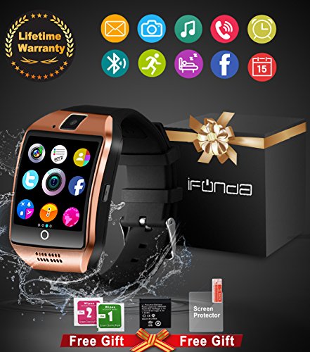 Smart Watch With Camera, Bluetooth Smartwatch Waterproof Cell Phone Watch Smart Wrist Watch With Touch Screen Smart Watches For Android Phones Samsung Iphone 7 Kids Women Men