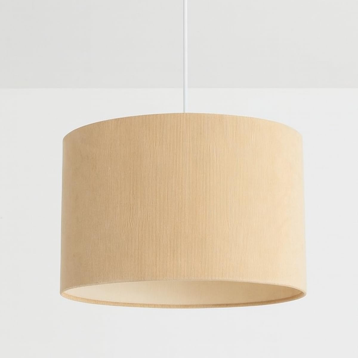 CGC Lighting Indoor Ceiling Lampshade Corduroy 30cm Matching Silk Inner (Cream Corduroy)