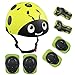 Lanova Kids Protective Gear Set,7Pcs Sport Safety Equipment Adjustable Child Helmet Knee Elbow Pads Wrist Guards for Skating Skateboard and Other Sports Outdoor Activities