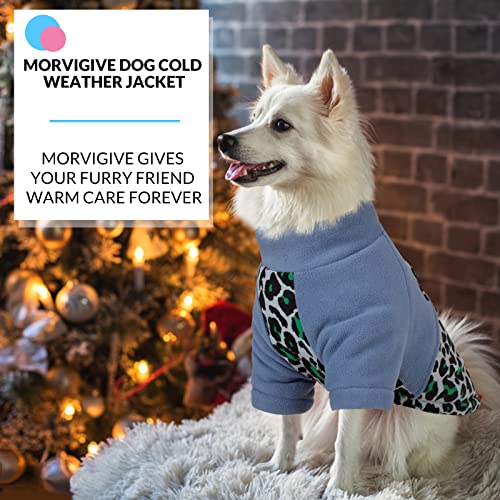 Morvigive Warm Dog Coat For Winter, Waterproof Dog Jacket With Harness For Small Medium Dogs, Zip Up Fleece Puppy Vest Cold Weather Dog Coats With Leopard Print #TOP4