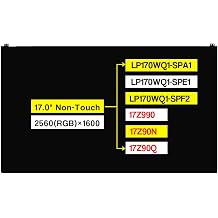 Screen Replacement LP170WQ1-SPA1 LP170WQ1-SPE1 LP170WQ1-SPF2 for LG Gram 17Z990 17Z90N 17Z90Q 17.0" LCD Display Panel 2560RGB1600 40 Pins 60Hz Non-Touch
