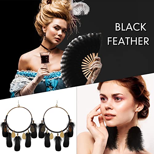 500 Pcs Halloween Black Assorted Crafts Feathers 4 Styles Mixed Feathers Black Feathers For Crafts Chicken Turkey Goose Feathers Supplies For Diy Wedding Home Party Costume Clothing Accessories #TOP3