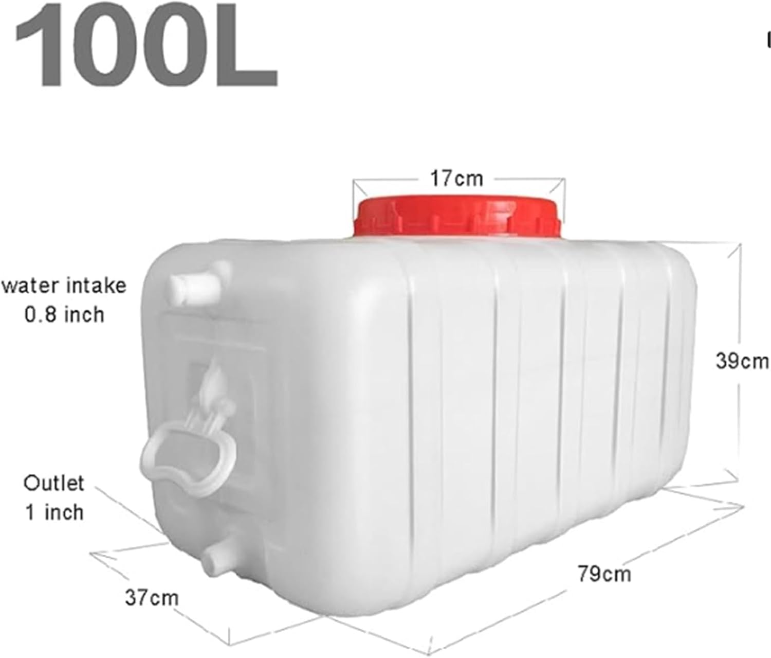 Portable Water Tank with Faucet, Leak-Proof Handle Design, Easy to Carry, Ideal for Camping, Hiking, Outdoor Adventures, 5 Gallon Capacity.