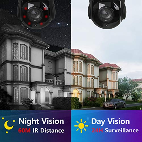 Hsility Ptz Camera Outdoor 2.0Mp Cvi Tvi Ahd Coax Cvbs 20X Optical Zoom 197Ft Night Vision High Speed Star Light Dome Camera W/ Rs485 Control And Long Power Cable Supply Ac 24V (2.0Mp) #TOP4