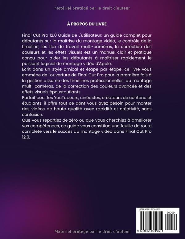 Correction des couleurs Final Cut Pro 12.0 guide complet débutant