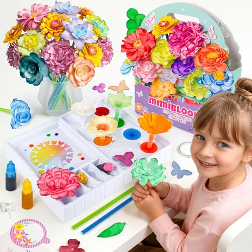 Kit scientifique de fleurs en papier pour fille de 6 à 12 ans activité créative et éducative DIY