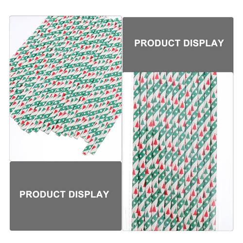50 pitillos de papel desechables verdes con puntos miniatura 7