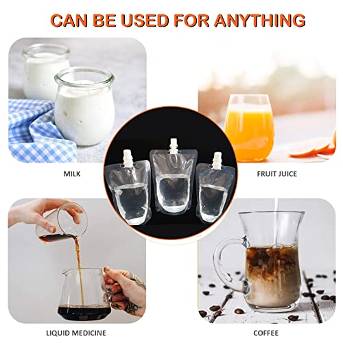 Drankzakken voor festivals, drankzakken, sapzak, 30 stuks, opvouwbare drinkzakken met 2 trechters, lekvrije waterzakken voor festivals, camping en outdoor, 250 ml, 350 ml, 420 ml - Image 4