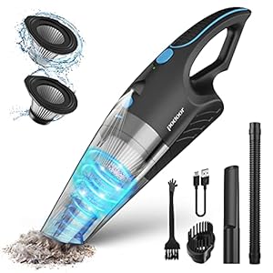 PODOOR Handstaubsauger Akku 13000Pa, Autostaubsauger Kabelloser Wiederaufladbar Staubsauger (Nass Trocken,120W,2000mAh…