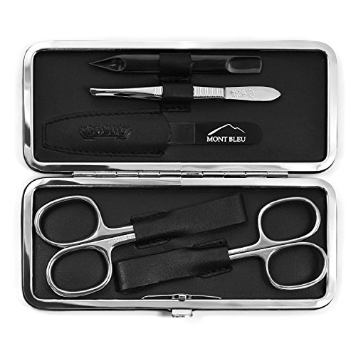 Kit manucure GÖSOL en cuir véritable et lime cristal fabriqués en Allemagne
