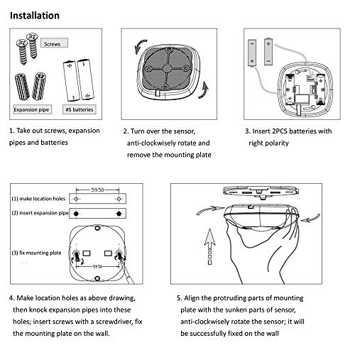 Kaipule Ceiling-Mounted Z-Wave Plus Pir Motion Sensor,Compatible With Fibaro,Homeseer And Vera - Easy To Install - White #TOP5
