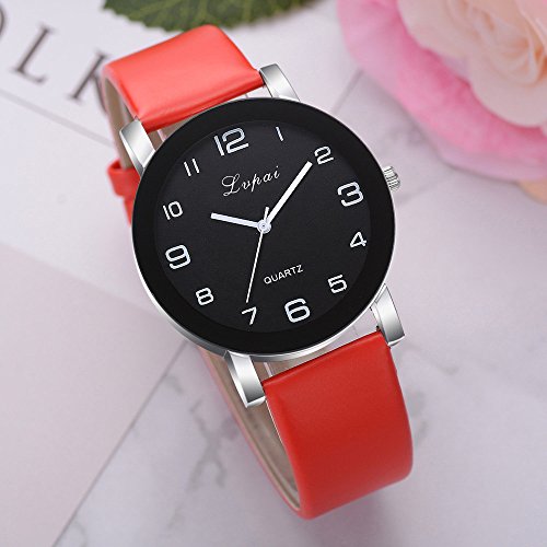 Preisvergleich Produktbild LSAltd Lvpai Frauen Casual Quarz Lederbanduhr Analoge Armbanduhr