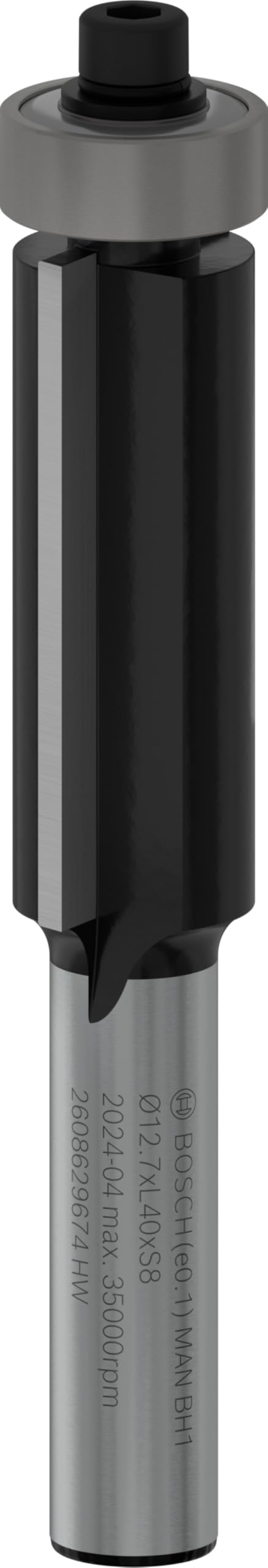 Bosch 1X Pro Router Bit Bottom Bearing Flush Trim (For Softwood, Hardwood, Ø 12,7 Mm, Professional Accessory Hand-Held Router, Trim Router)