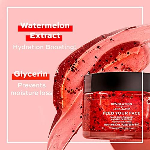 Revolution Skincare London, Jake Jamie, Watermelon Hydrating, Face Mask, 50ml