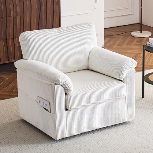 Sillón Plegable Terciopelo Blanco miniatura 1