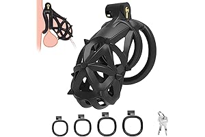 Male Chastity Device Cock Cage Tease Resin Chastity Locked Penis Cage with...