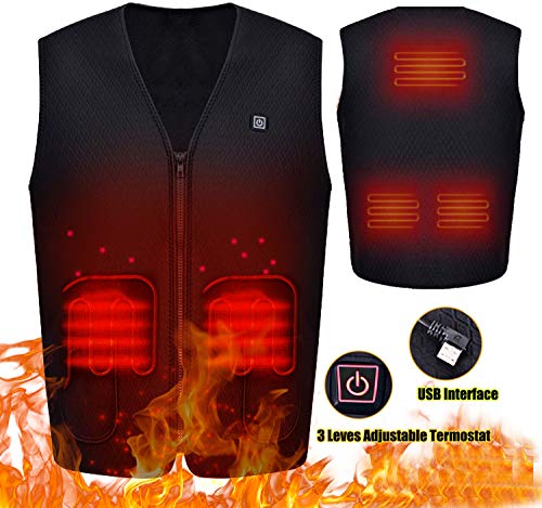 Heated Vest for Men Women Rechargeable USB Electric Vest Jacket Heating Thermal Vest