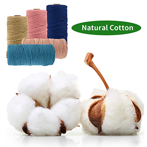 Cuerda de macramé de algodón natural para tapices de pared hermosos 3