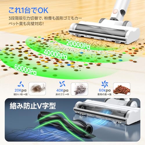 LUNINO コードレス掃除機 VC2 の商品画像 4