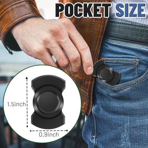 Image of 3-in-1 Fidget Spinner Toy for Adult Metal Slider Clicker Spinner Magnetic for Adult Men Office Desk Toy Stress Anxiety Relief ADHD Magnet EDC Cool Gadget Gifts Easter Basket Stuffer - Black+Blue