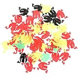 TOYANDONA 50 Ranas Saltarinas de Plástico para Juguetes de Ranas Saltarinas de Colores Set de 50 Piezas Juguetes Divertidos para Fiestas y Escuela Broma Color Aleatorio