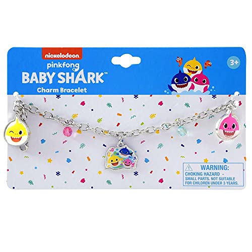 Pink Fong Baby Shark Bracelet Set - Baby Shark Jewelry For Girls Bundle with Charm Bracelet, Finding Dory Stickers, & More (Baby Shark Accessories) - Image 3
