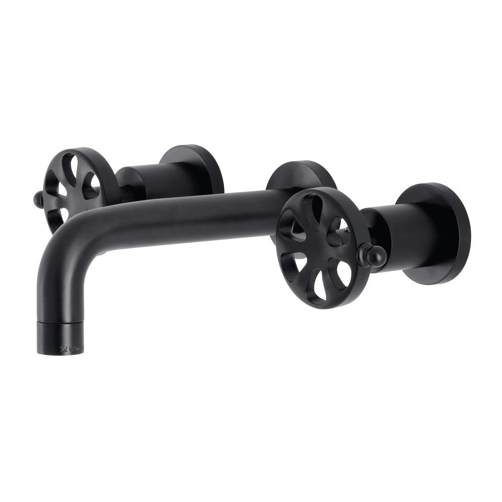 Robinet de salle de bain Kingston Brass noir mat pour vasque moderne