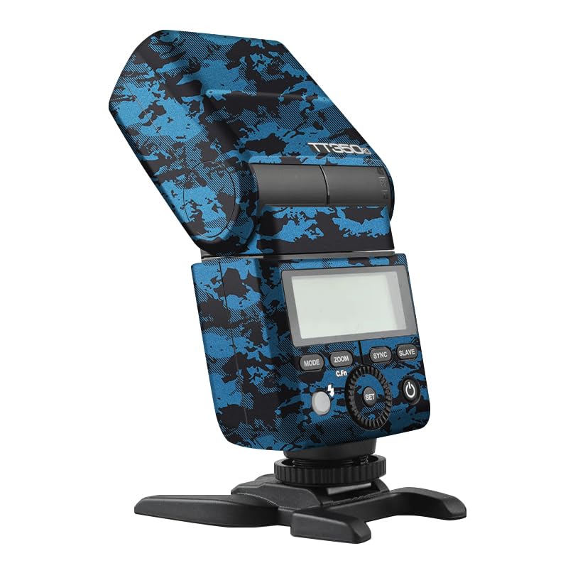 Protection anti-rayures vinyle bleu nuit pour flash compact TT350