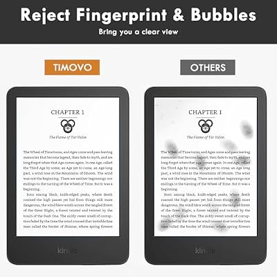 TiMOVO 3 Pack Anti-Glare Screen Protector Designed for All-New Kindle 11th/10th Generation (6 inch - 2024/2022/2019 Release), Scratch Resistant PET Screen Film Protector, Matte