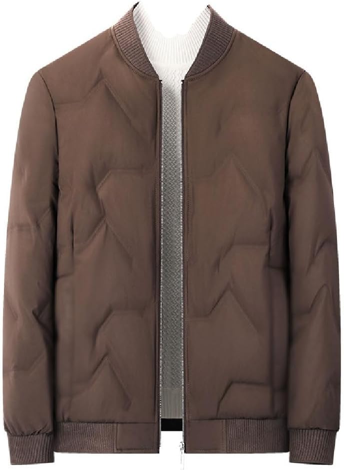 Baseball Collar White Duck Down Thickened Warm Clothes Jacket Men