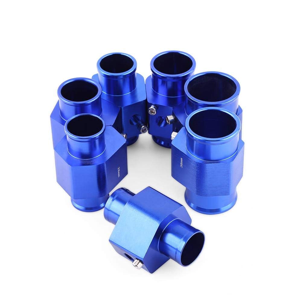 Qiilu calibro temperatura dell'acqua, Adattatore del Sensore di Temperatura Universale Auto in Metallo Guarnizione Temperatura Dell'acqua Tubo Temperatura Sensore Adattatore (32mm)