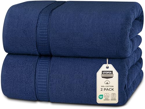 Utopia Towels - Confezione da 2 Asciugamani Di Lusso Jumbo (90 x 180 CM) - 100% Cotone Filato Ad...