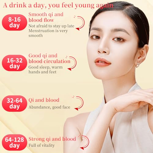 Hee Creek Ginseng Longan Red Date Tea 10.58oz / 20 Bags Five Treasures Wubao Wolfberry Tea for Women Ginseng Jujube Dried Longan Goji Berry Rose Fruit Herbal Blends 人参桂圆红枣枸杞茶