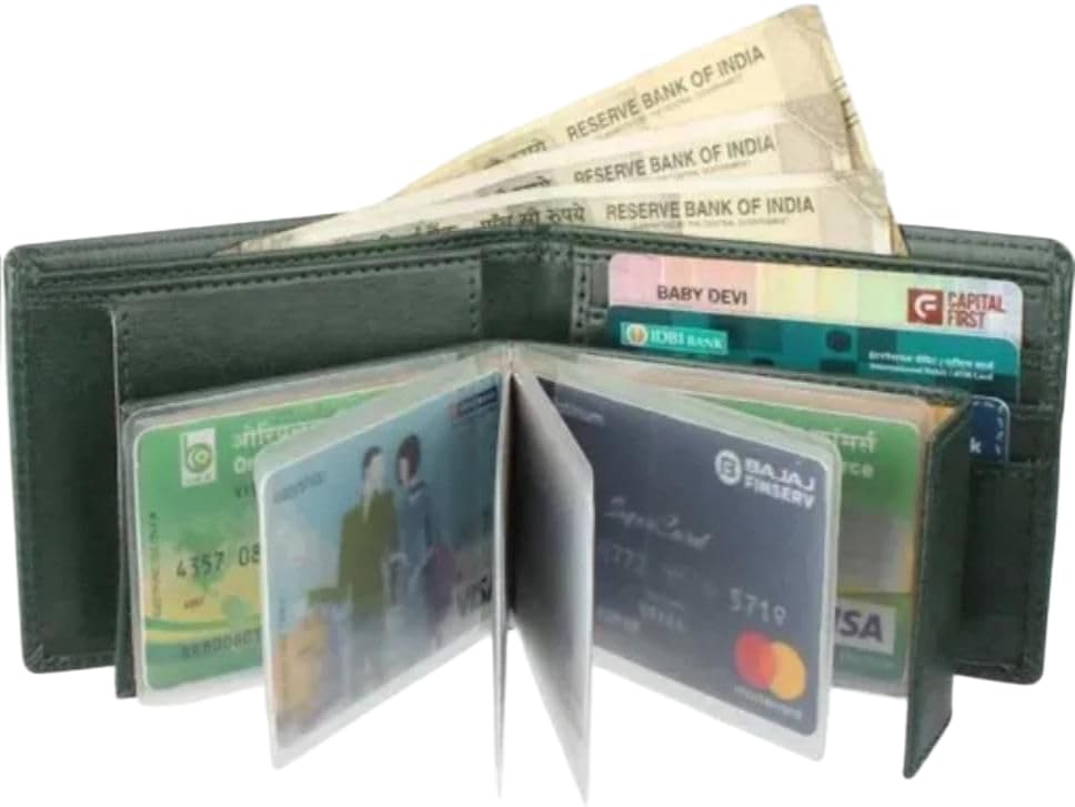 amnee Men Casual, Formal, Travel Green Artificial Leather Wallet (11 Card Slots)-Men’s Wallet and Card Holder with Secure Storage-picture-28