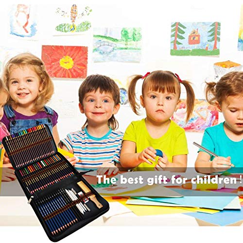 Crayon de Couleurs de Dessin Set Quer de 72 pièces avec mallette d'accessoires complets - 5