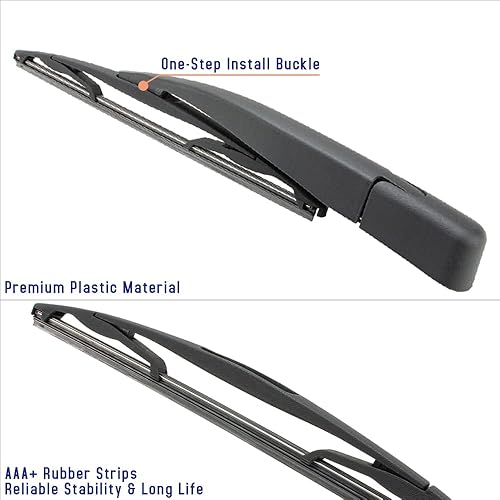 Miniatura 4 de Conjunto de limpiaparabrisas trasero compatible con Ford Escape 2008-2012, Mercury Mariner 2008-2011, Mazda Tribute 2008-2011, repuesto 8L8Z17526C,